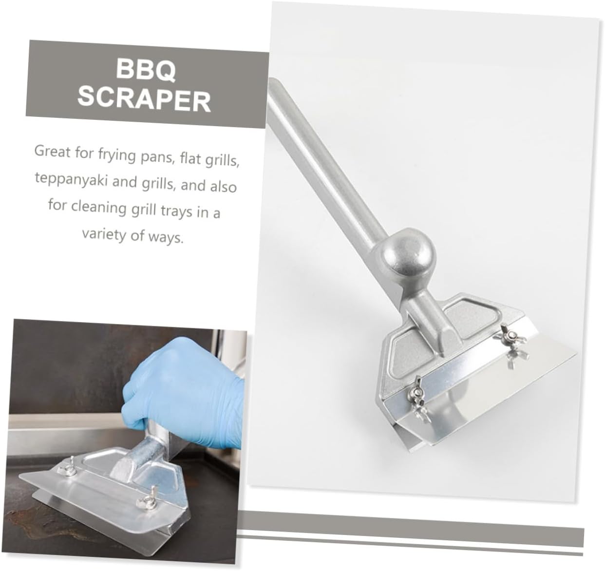 HANABASS Heavy Duty Grill Scraper Grill Accessories Professional Cooking Spatula BBQ Scraper Tool