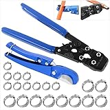PEX Pipe Clamp Cinch Tool Crimping Tool Crimper for Stainless Steel Clamps from 3/8-inch to 1-inch...