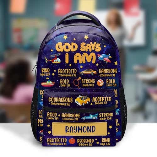 Personalized Backpack - Bible Armor Of God Backpack - Travel Backpack, Bookbag (God Says I Am)3