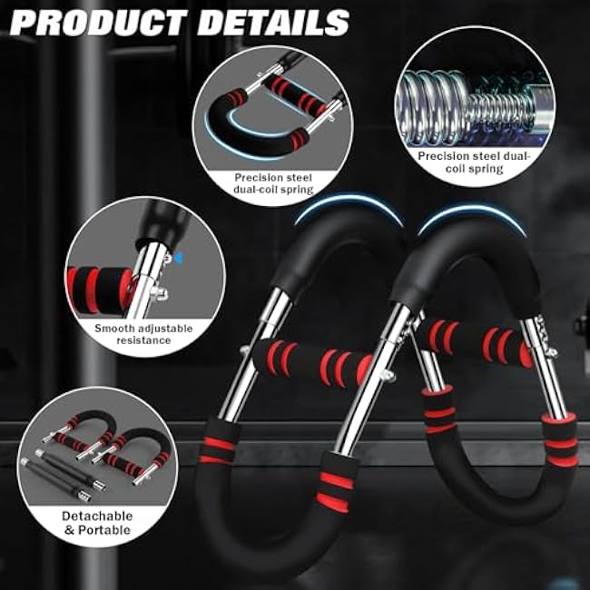 Twister arm Trainer, Chest Workout Equipment,arm Trainer Chest Workout,arm and Chest Trainer,40-90lb 3-Speed Adjustable Chest Workout Equipment Portable Fitness Equipment