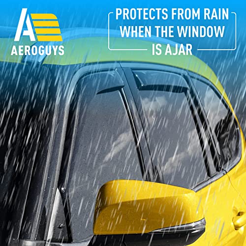 Aeroguys In-Channel Window Deflectors Extra Durable Window Visors Rain Guards Fit For Toyota Highlander 2020-2023, Sun Visors, Wind Vent Visors, Car Accessories - 4Pcs. Ag0121 #TOP1
