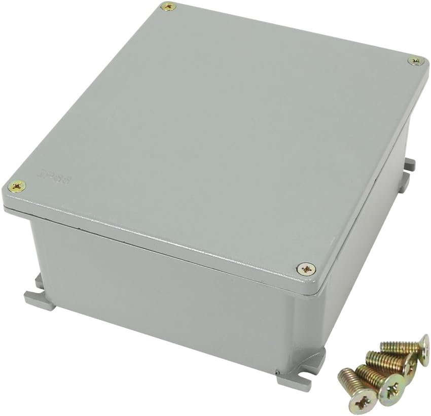 7.5"x6.5"x3.2"(190mmx165mmx80mm) Aluminum Transmission Junction Box Universal Electric Project Enclosure