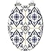Elongated Toilet Seat Spanish tile pattern seamless blue white ornament Portuguese mexican Resin Toilet Seat Quietly Slow Close with Quick-Release Hinges Toilet Seat with Cover Easy to Clean Install