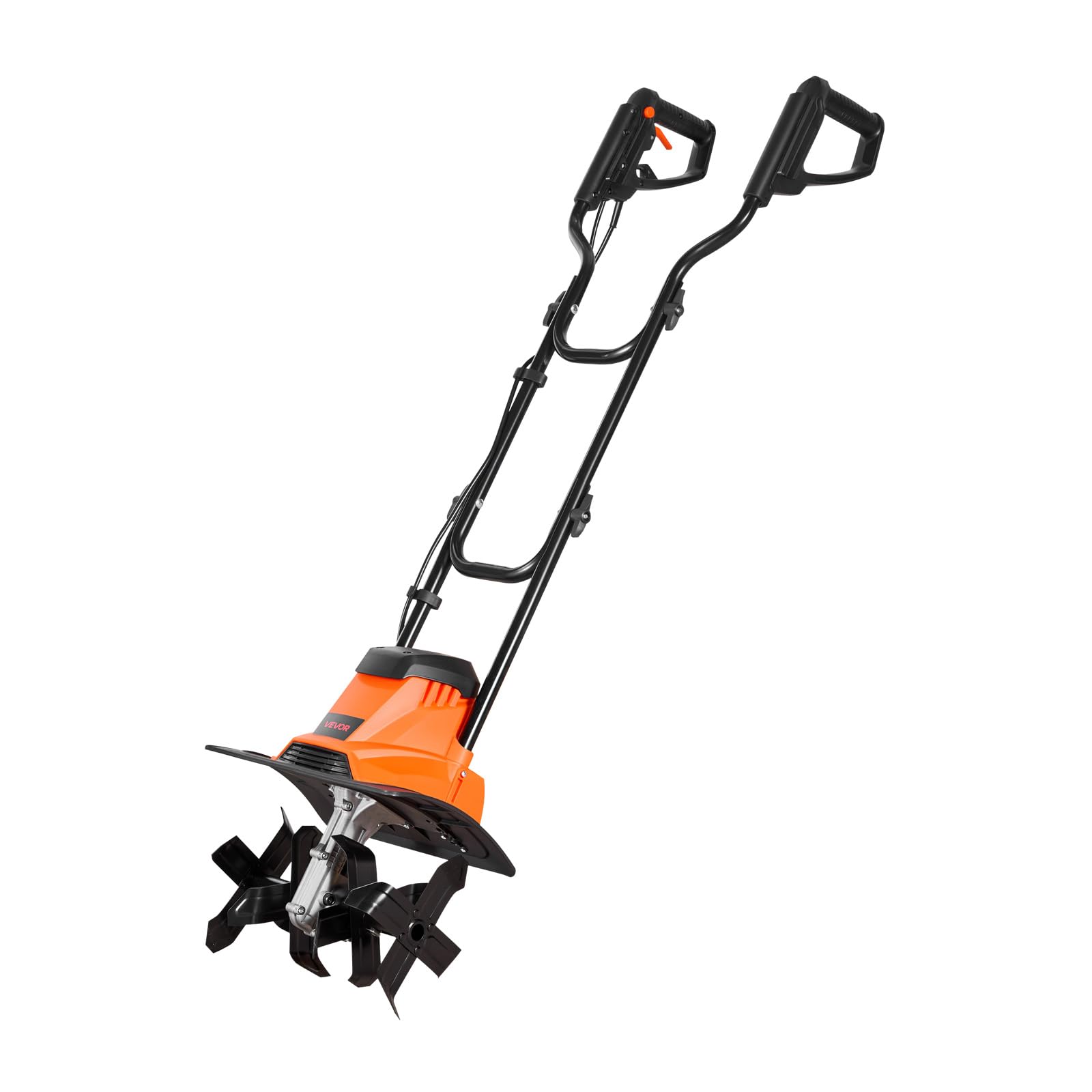 VEVOR Motoazada Eléctrica 1200 W, 36 cm de Ancho de Trabajo, Profundidad de 22 cm, Mango Plegable, Cuchillas Escarificadoras, Interruptor de Seguridad, Motocultor Cultivadora para Jardín Huerto Césped