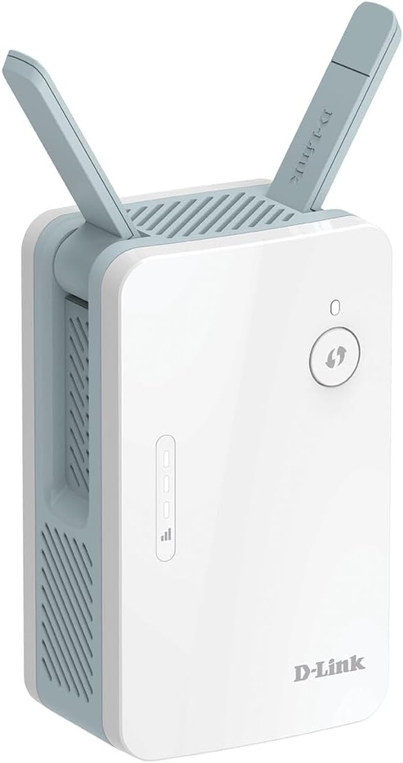D-Link E15 EAGLE PRO AI AX1500 Wall Extender, Wi-Fi 6 1500Mbps, Smart Mesh WiFi with D-Link Eagle Pro AI Router or Nodes, HotSpot with Gigabit Port, WPA3