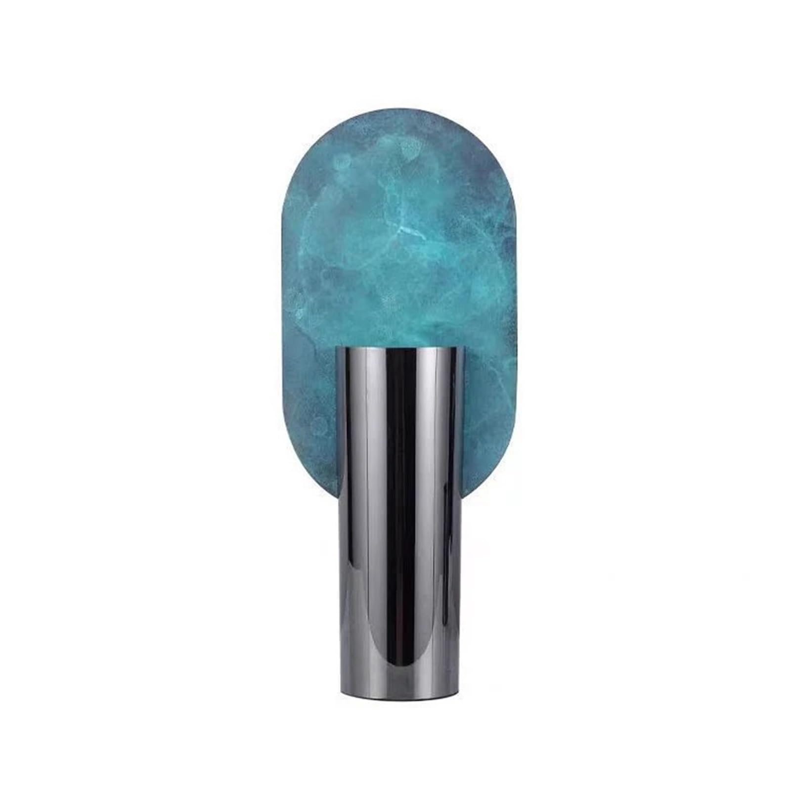 Geometric Vases Simplicity Geometric Marble Vase Plant Pot Table Decoration Creative Flower Arrangement Vases Room Aesthetic Decor(Blue-A)
