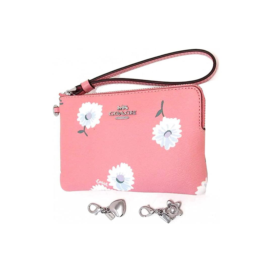 Coach Pulsera con cremallera en la esquina con 2 abalorios desmontables