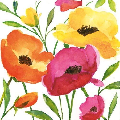 Tigers on the Loose, 4 Individual Paper Napkins for Decoupage, 3-ply 33 x 33cm - Aquarell Poppy