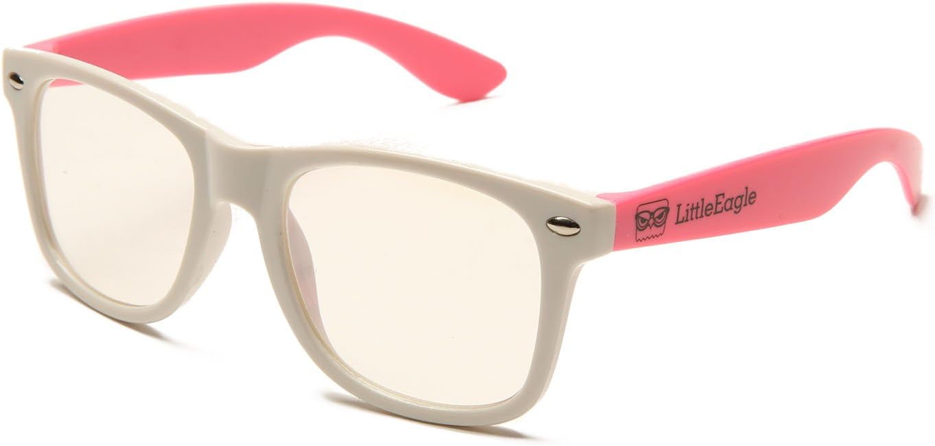 Kids Blue Light Blocking Glasses for Computers, Phones, TV, Video Gaming | Anti-Glare Optics for Eye Protection | Prevent Eye Strain | Video Games, Monitor Reading + Laptop Mac + PC | Pink