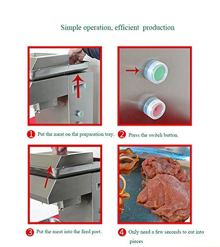 CGOLDENWALL acero inoxidable cortadora de carne automática eléctrica pescado fresco carne cortador para uso comercial 160rpm