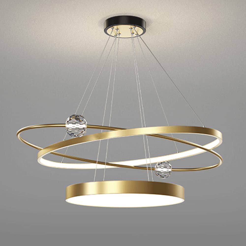 Lustre à panneau LED haut de gamme avec finition acrylique doré luxe