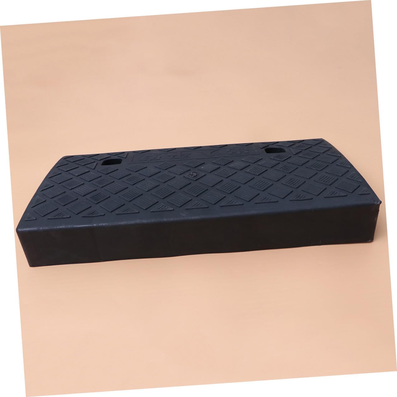 Rubber Vehicle Curb Ramp 50x27x9cm Black Threshold Ramp for Cars Motorcycles Scooter Automotive Accessory