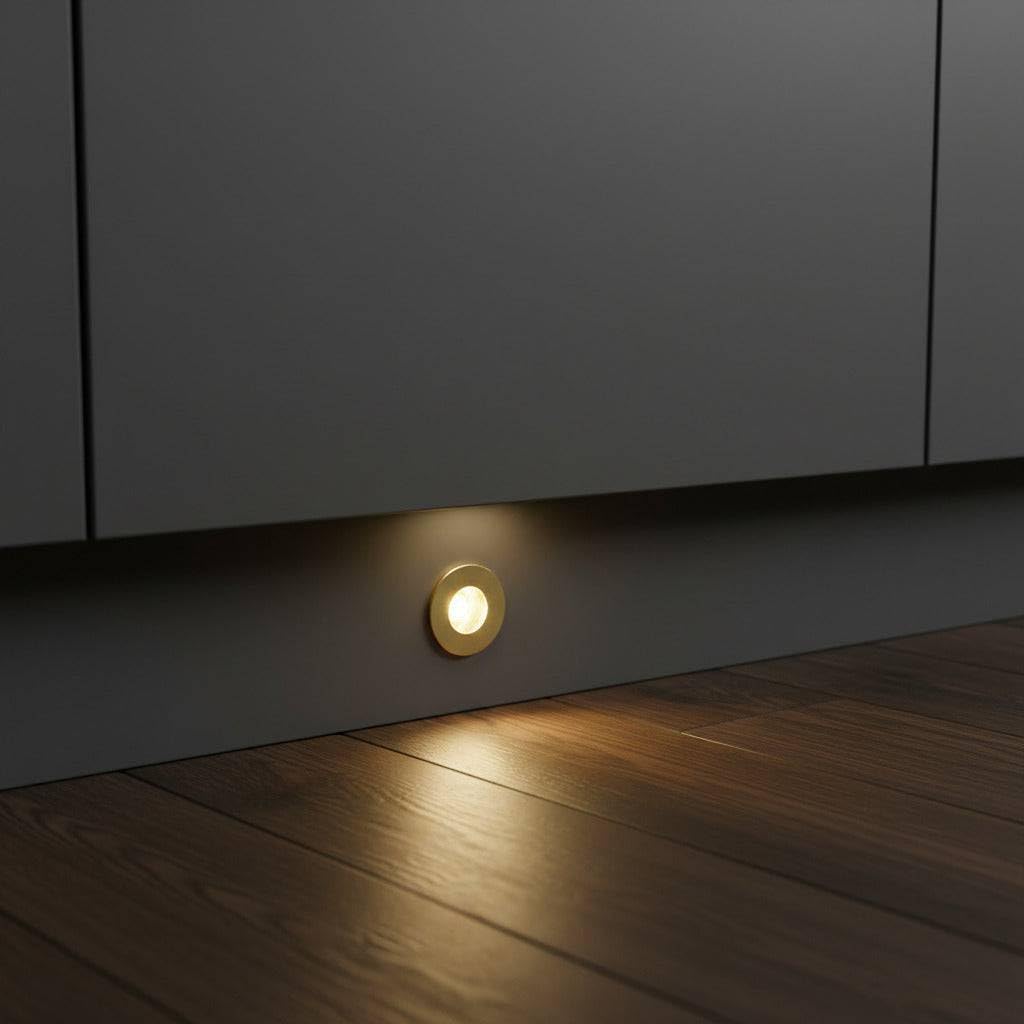 Ultra Beam Lighting 1 Watt Gold Mini LED Plinth Light, 3000k Warm White