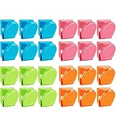 BamLue 24 Pieces Fridge Magnet Clips, Refrigerator Whiteboard Wall Fridge Memo Note Paper Clips, ...