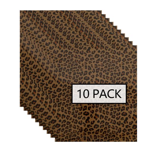 FUNKAKA Leopard Print Heat Transfer Vinyl HTV Sheets 12 x 10 Iron on Vinyl Bundle for T-Shirts Stretchy Thin Soft PU HTV Vinyl for All Cutter Machines Easy to Cut & Weed for DIY Design (Yellow)
