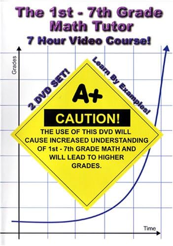 The 1st - 7th Grade Math Tutor - 7 Hour Course! Set! - Learn By Examples! - Addition, Subtraction, Multiplication, Division, Fractions, Decimals, Percents & More!
