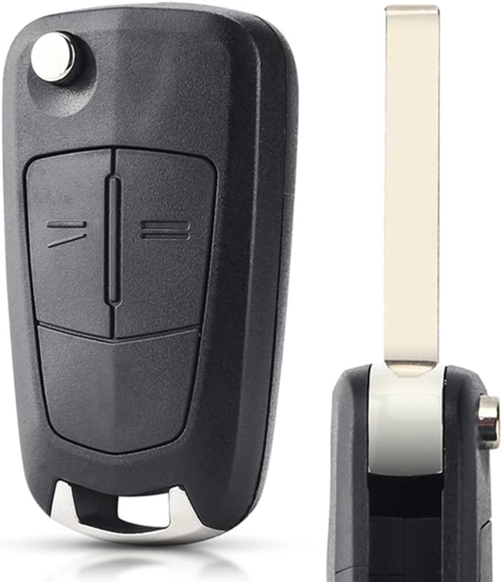 Car Remote Key Shell Case Flip Folding Key Fob Replacement Compatible for O-pel A-stra V-ectra S-ignum V-auxhall A-stra H C-orsa D V-ectra C Z-afira with Uncut Blade (2 Buttons) - Image 3