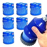 Premium Stechkartuschen 6 Stück je 190g für Campingkocher en417 Butan Propan Gas Patrone kleine Flasche für Gaskocher Universal