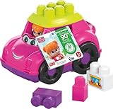 Mega Bloks First Builders Toddler Building Blocks Toy Set, Catie Convertible with 6 Pieces and Storage, 1 Figure, Pink, Ages 1+ Years