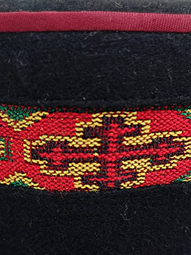 Image of Vastraa Fusion Himachali Topi for Men | Nepali Headwear | Traditional Kullu Cap | Pahadi Topi | Kashmiri Hat | Wool Handcrafted Ethnic Wear