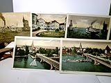  Konstanz am Bodensee. Konvolut. 5 x Alte Ansichtskarte / Lithographie farbig u s/w, ungel. u. 1 x gel. 1914. 2 x Hafeneinfahrt, 2 x Rheinbrücke u. Schloss u. Schlosskirche.