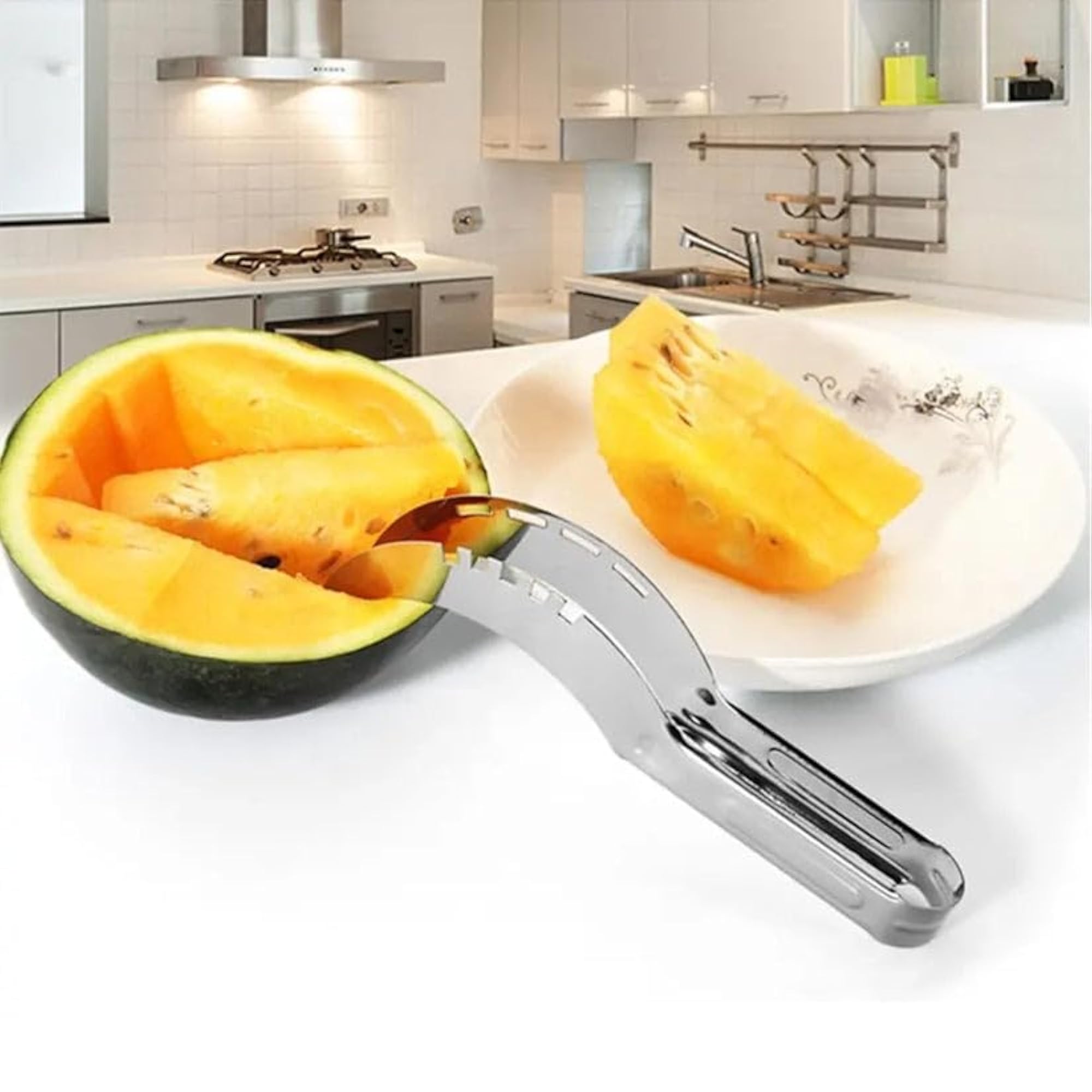Stainless Steel 2-in-1 Watermelon & Cantaloupe Slicer