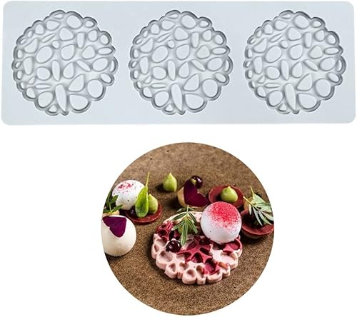 Moldes de silicona 3D de hojas huecas para chocolate, molde de panal de abeja, caramelo, patrón de flores, molde para fondant, decoración de tartas