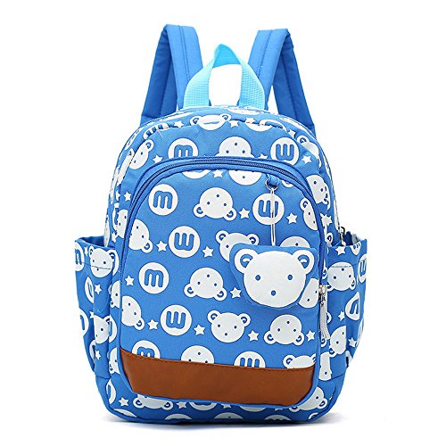 Preisvergleich Produktbild MCUILEE Niedlich Tier Hase Baby Rucksack Kinderrucksack Kleinkind Mädchen Kindergartenrucksack Backpack mit Sicherheit Geschirre Zügel,Blau
