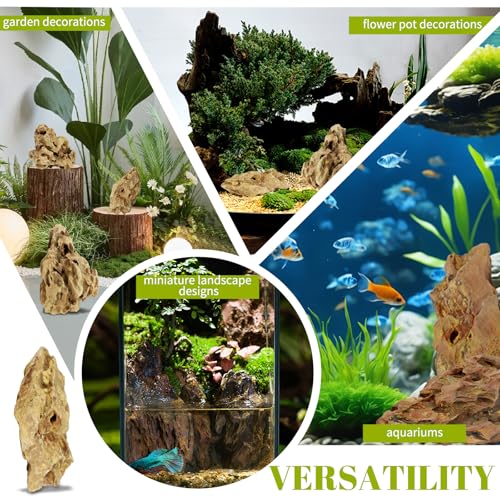 Image of VOKOY 2.5lb Natural Dragon Stones, Aquarium Rocks Decoration Aquascaping Stone Landscaping Model for Fish Tank Decor Terrariums Paludariums Reptile Enclosures Gardens, 2-4 inches