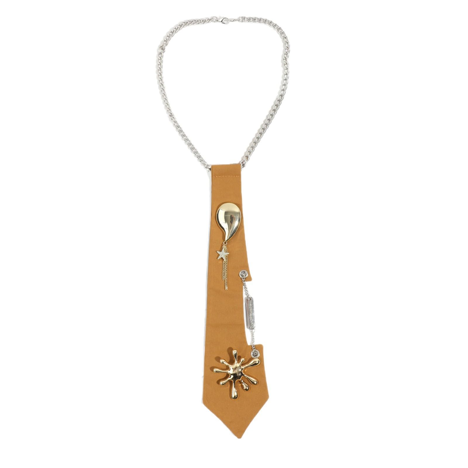 Ljmyy Uniform Ties For Janpanese Uniform Cosplay Accessory Neckwear seifuku Anime Necktie with Rhinestones Metal Chain