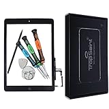Touchscreen für iPad AIR 1 (A1474, A1475, A1476) mit Werkzeug, Klebestreifen, Homebutton, Homebuttonflex und Kamera Rahmen