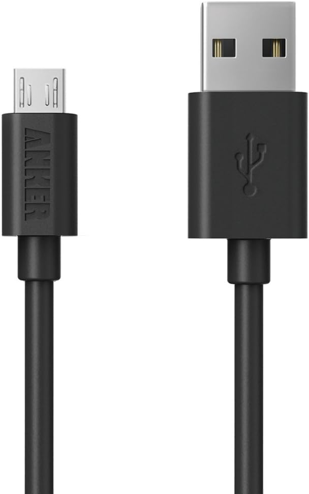 Anker 6ft / 1.8m Micro USB to USB Cable. High Speed USB 2.0 A Male to Micro B for Android, Samsung, HTC, Motorola, Sprint, Nokia, LG, HP, Sony, BlackBerry and Many More.