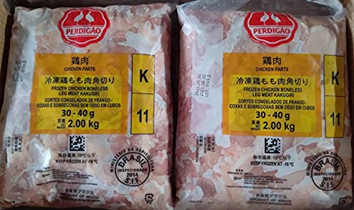 ブラジル産 鶏もも肉 カット 30-40g 2kg×6P 業務用 冷凍