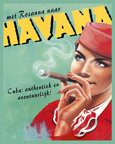 16" X 20" CANVAS Cuba Met Rosanna Naar Havana Cigar Cigarettes Travel Tourism Vintage Poster Repro S