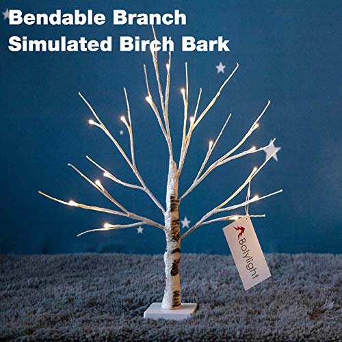 Bolylight Lighted Birch Tree Warm White Light Up Birch Tree Tabletop Small Led Tree Artificial Decorative Branch Tree Lamp For Christmas Holiday Home Party #TOP3