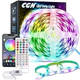 🏆【RGB Tira led regulable】Hay 16 millones de colores en la APLICACIÓN, puede ajustarla o hacer bricolaje con el cambio multicolor. Millones de colores para elegir. Además, la banda tiene 28 modos dinámicos (parpadeo, respiración, flash, gradiente, frío, etc.), hacen que su fiesta sea más emocionante.