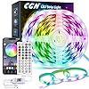 20M Ruban LED Multicolore, CGN LED Bande Bluetooth RGB 5050 Guirlande Lumineuse Dimmable Auto-adhésif Contrôler par Application ou Télécommande Musique Mode LED Chambre Eclairage Décorative