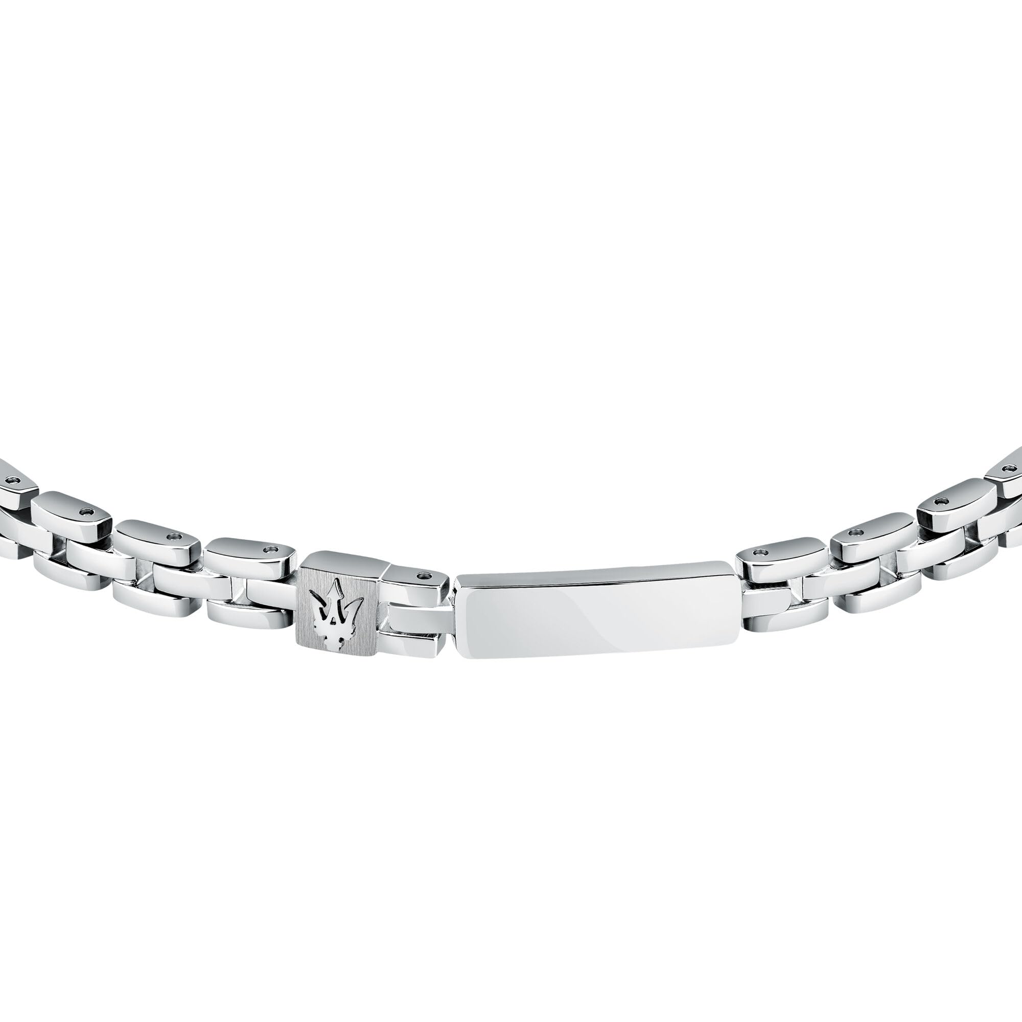 MASERATI Bracciale Uomo in Acciaio, Lunghezza 21.5 cm, Collezione ICONIC - JM324AVD57