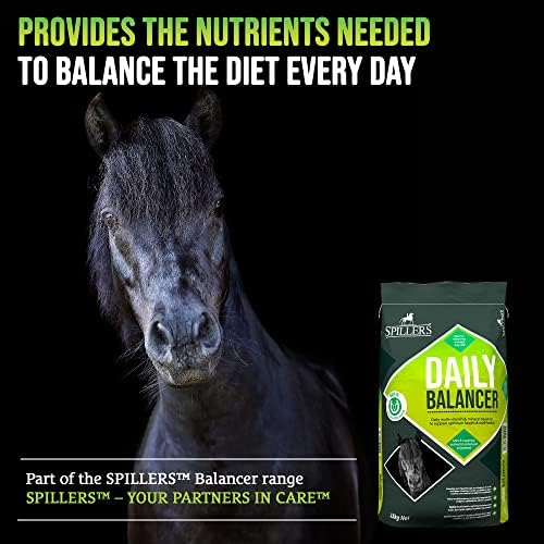 SPILLERS Daily Balancer Horse Feed 15KG, Mint & Rosemary  Contains Vitamins, Minerals and Biotin  Provides Balanced Diet for Horses and Ponies  No Added Iron  Supports Hoof Health