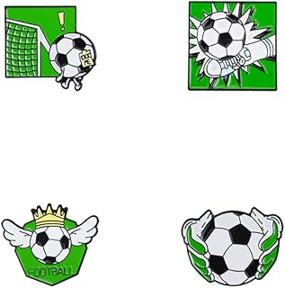 Alfileres esmaltados de dibujos animados de fútbol, color verde, broches de fútbol para amantes de los deportes de fútbol, pines para bolsa, ropa, insignia, accesorios de joyería, Metal