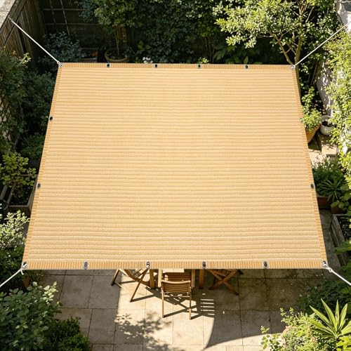 Filet d'ombrage crème 3x3m respirant pour pergola et jardin