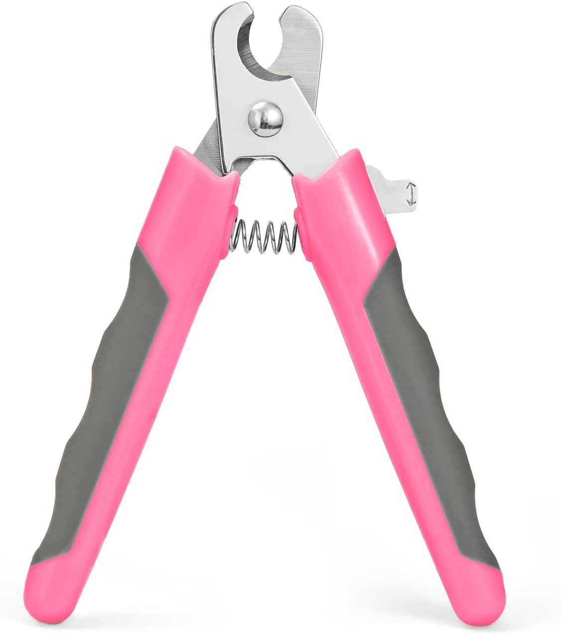 WePet U07.3 Professional Pet Nail Clippers for Dogs, Cats, Rabbits & Small Animals - Sharp, Safe Claw Trimmers, Grey/Pink