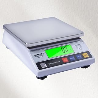 デジタルはかり 計量器 精密はかり 0.1g単位 LEDディスプレイ ステンレス製計量皿 底部水平調整脚 多機能 デジタルスケール AC/電池 両用 はかり 電子スケール 操作と清掃が簡単 産業、機械部品、ハードウェア、商業、家庭のキッチン、ベーキングに適しています 100-240V (10kg/0.1g) [並行輸入品]