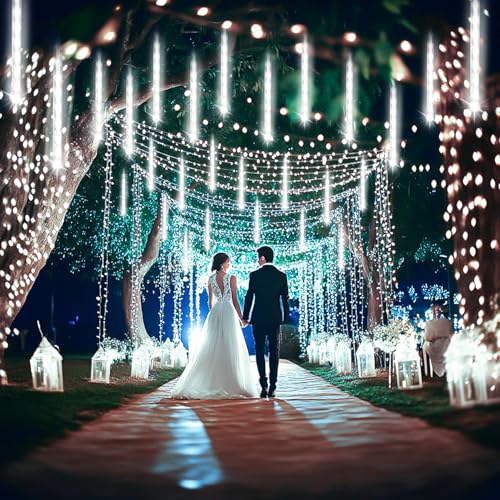 Kwaiffeochristmaslightsoutdoor24tubesequivalentto3setsof8tubesmeteorshowerlightssnowfallingiciclelightsforxmastreehalloweendecorationweddingpartywindowulplugwhite Urban Country Home Decor Kwaiffeo christmas lights outdoor 24 tubesequivalent to 3 sets of 8 tubes meteor shower lights snow falling icicle lights for xmas tree halloween decoration wedding party window ul plug white urban country home decor