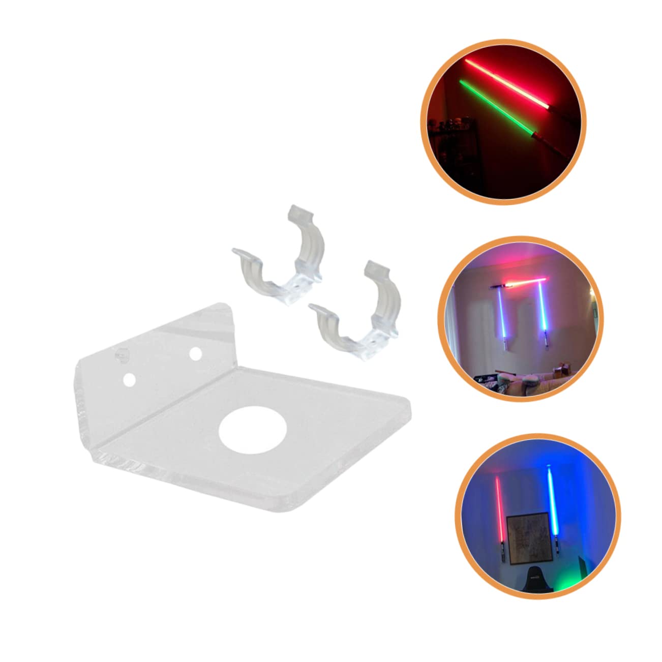 Abaodam Wall Mounted Sword Holder Vertical Acrylic Display Bracket for Compact Wall Mount for Collectibles and Decor