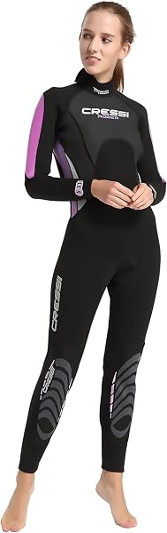 Cressi Morea Lady Monopiece Wetsuit 3 mm, Muta Monopezzo Senza Cappuccio Neoprene Ultrastretch Donna - 4