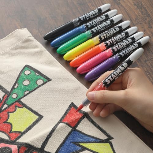 Sharpie Stained Fabric Markers, Brush Tip, Assorted Colors, 8 Count by Sharpie - Used condition - Image 5