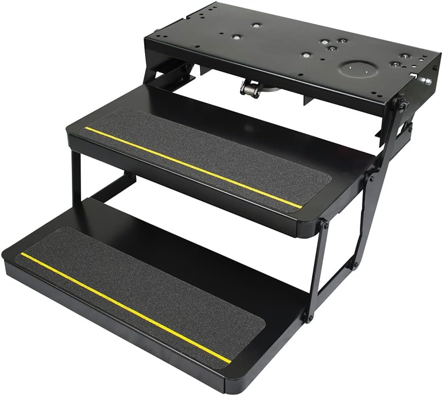 32 Series Electric Step Assembly with Standard Drive Operation and No Switch Kit for RVs and Travel Trailers