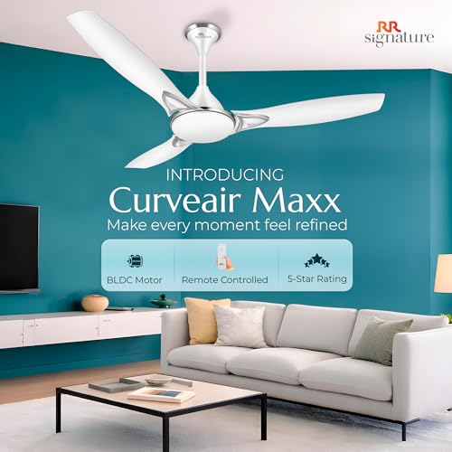 Image of RR Signature CURVEAIR MAXX 1200 MM BLDC Ceiling Fan - MIRAGE WHITE