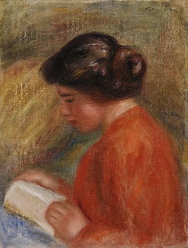 Toile Renoir Jeune femme lisant pour créer une décoration de salon élégante
